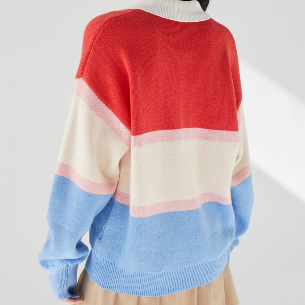 BDG Rena Long Sleeve Rugby Sweater - Picture 3 of 4